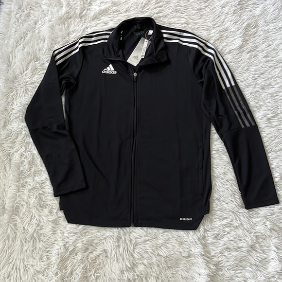 ADIDAS MEN’S TIRO 21 TRACK JACKET in black/white size Large - Picture 3 of 14